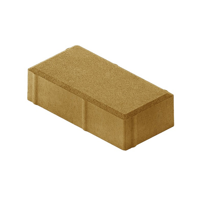 Плитка тротуарная Лидский ЖБИ Брусчатка П 21.11.8-М-а желтая