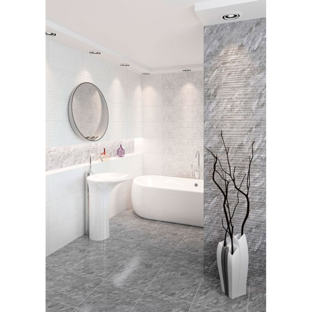 Плитка Beryoza Ceramica Борнео глазурованная 600*300*9 мм белая