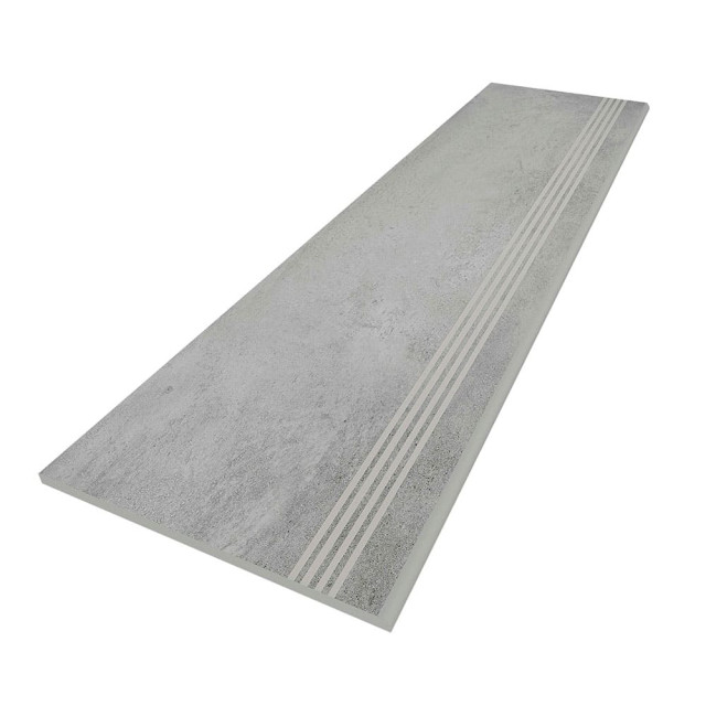 Керамогранит Estima Traffic Dark Grey matt TF-03 300*1200 мм ступень с насечками