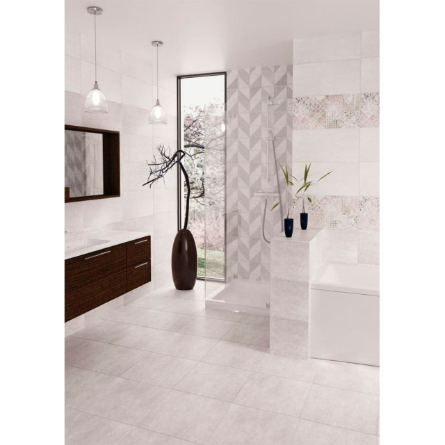 Плитка Beryoza Ceramica Скарлет G глазурованная 1 сорт 418*418*8 мм серая