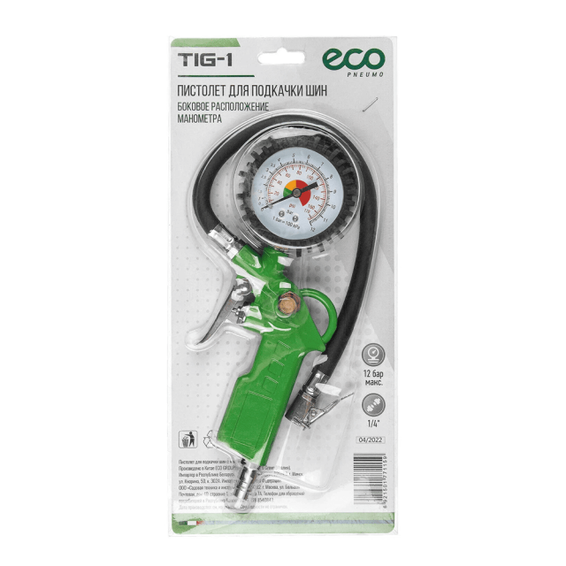 Пистолет для подкачки шин Eco TIG-1 с манометром