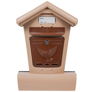 Ящик почтовый Цикл Элит 00020918 бежевый с коричневым