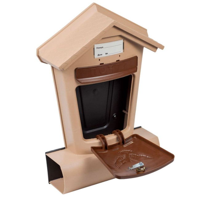 Ящик почтовый Цикл Элит 00020918 бежевый с коричневым
