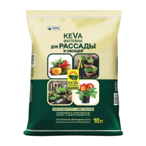 Биопочвогрунт Гера Keva Bioterra для рассады и овощей 10 л