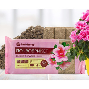 Почвобрикет БиоМастер Пышная азалия 5 л