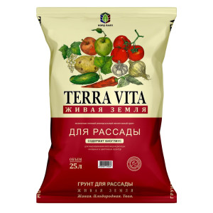 Торфогрунт Terra Vita Живая земля для рассады 25 л