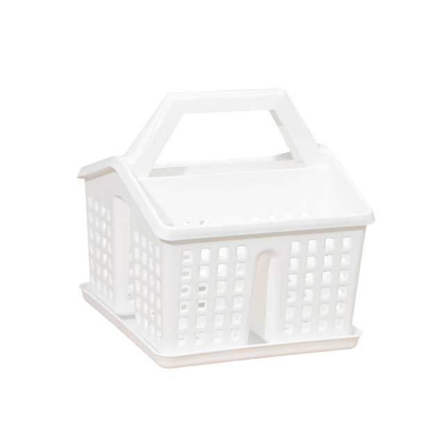 Подставка для столовых приборов Violet Лофт 480006 код 334769 пластмассовая 15*16*16 см белая