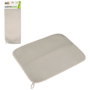 Коврик для сушки посуды Рыжий Кот Skandi 105023 серый 45*35 см