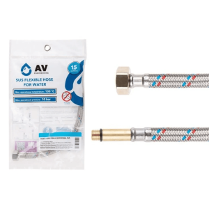 Подводка гибкая AV Engineering AVE202100 иголка длинная М10 - гайка 1/2