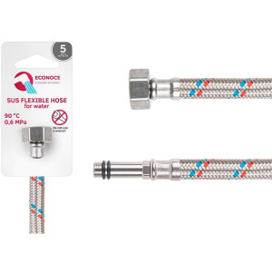 Подводка гибкая Econoce EC022050 SUS иголка м10 длинная - гайка 1/2