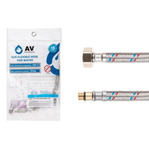 Подводка гибкая AV Engineering AVE20360 иголка короткая М10 - гайка 1/2