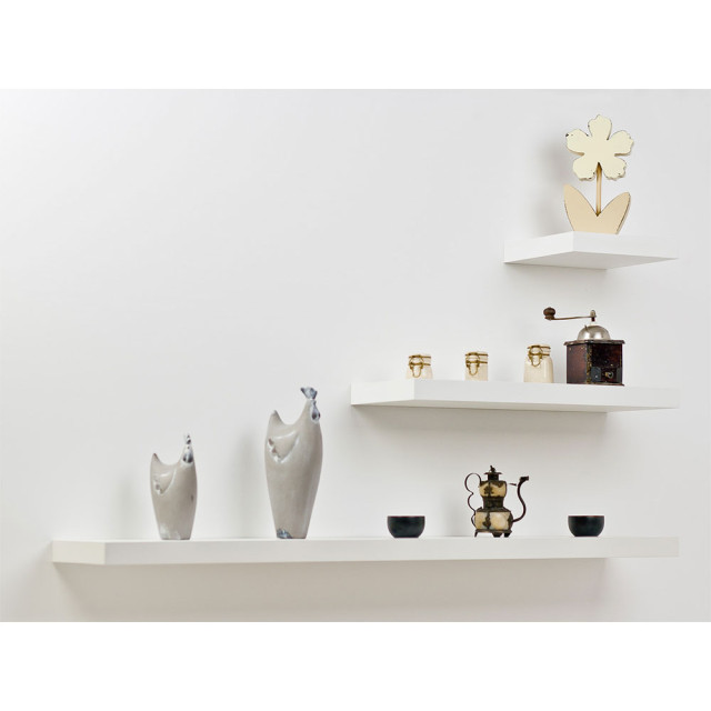 Полка Domax FS 24/24 BI 65050 со скрытым креплением 235*235 мм белая