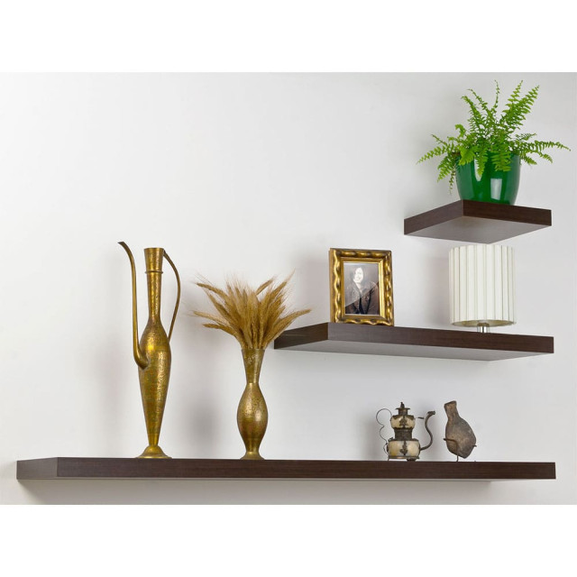 Полка Domax FS 24/24 WE 65054 со скрытым креплением 235*235 мм венге