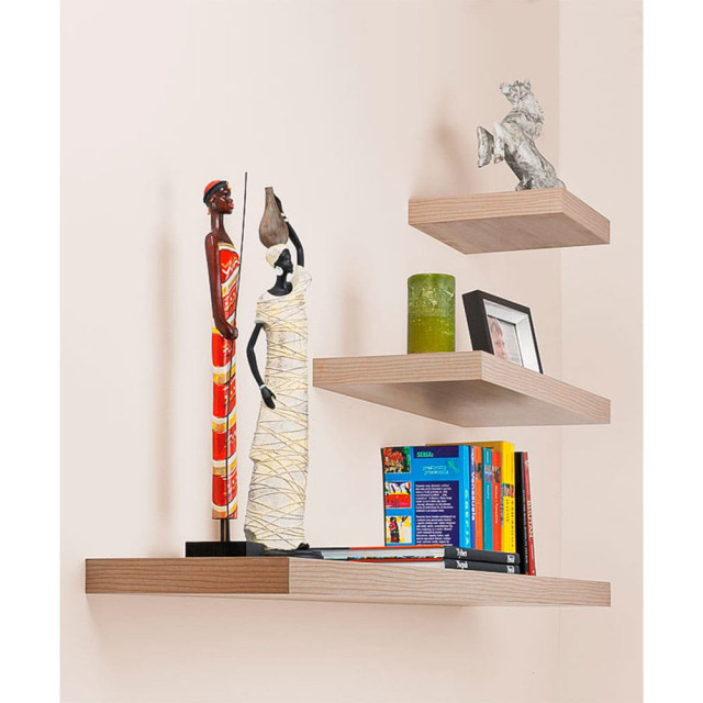 Полка Domax FS 24/24 DB 65057 со скрытым креплением 235*235 мм беленый бук