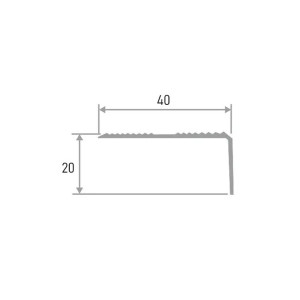 Порог угловой Profiling ПО-40*20 с отверстиями серебро 2.7м