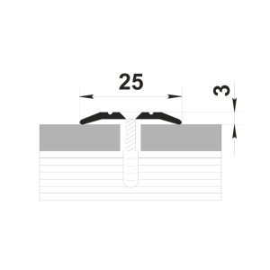 Порог Best Profile А1 КД 106 ясень белый 25 мм 0.9 м