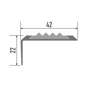 Порог КТМ-2000 973-01Н серебро 1.35 м