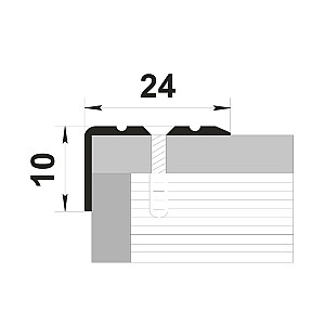 Порог-угол Sanrelia Д1 РЕ бронза 24*10 мм 0.9 м