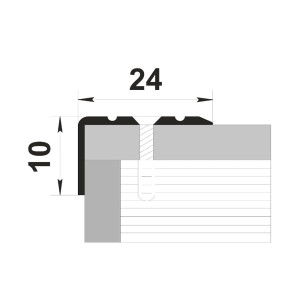 Порог-угол Sanrelia Д1 РЕ бронза 24*10 мм 1.35 м