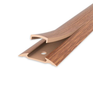 Порог Ideal 217 дуб темный с монтажным каналом 42 мм 1.6 м