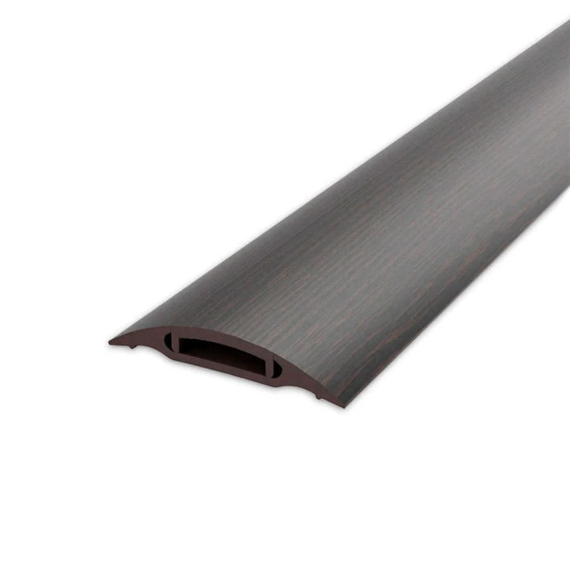 Порог Ideal 302 венге черный с монтажным каналом 42 мм 0.9 м