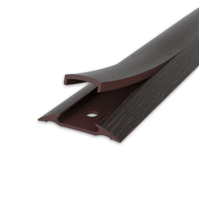 Порог Ideal 302 венге черный с монтажным каналом 42 мм 0.9 м