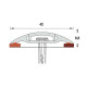 Порог Ideal 206 дуб коньячный с монтажным каналом 42 мм 1.6 м