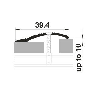 Порог Best Profile С4 106 ясень белый 39.4 мм 1.8 м