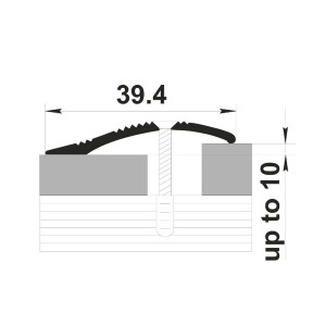 Порог Sanrelia С4 №102 декор ольха серая 39.4 мм 1.35 м