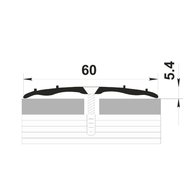 Порог Sanrelia А60 серебро 60 мм 0.9 м анодированный