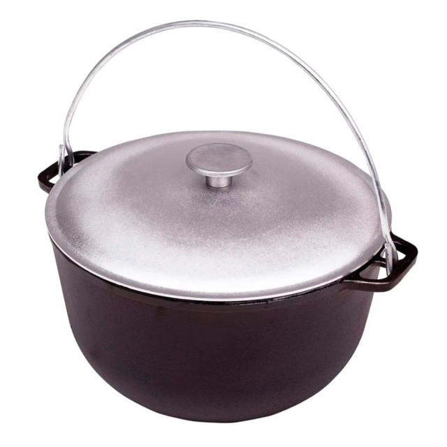 Казан Гардарика Туризм 1510-6 чугунный походный с алюминиевой крышкой 300 мм 10 л