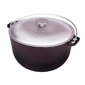 Казан Гардарика Туризм 1510-6 чугунный походный с алюминиевой крышкой 300 мм 10 л