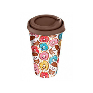 Стакан Homver 2211342 с крышкой с декором 550 мл