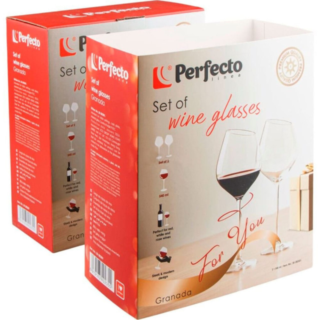 Набор бокалов для вина Perfecto Linea Granada 30-282501 540 мл 2 шт