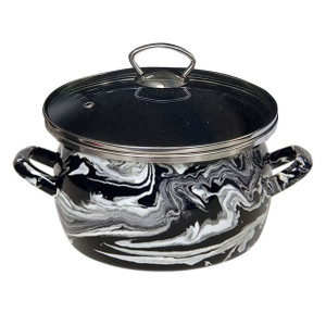 Кастрюля Сантэкс Шейк 1-2415111(Сер.гр) Черн-Бл сфера 5 л