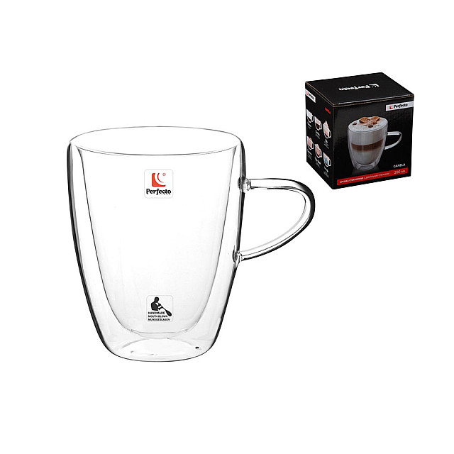 Кружка Perfecto Linea Canela 30-007280 стеклянная с двойными стенками 280 мл