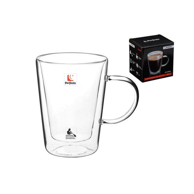 Кружка Perfecto Linea Colombia 30-006280 стеклянная с двойными стенками 280 мл