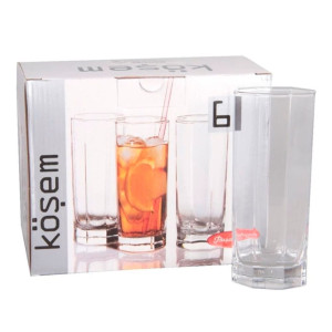 Набор стаканов для напитков Pasabahce Kosem 42078 139716 264 мл 6 шт