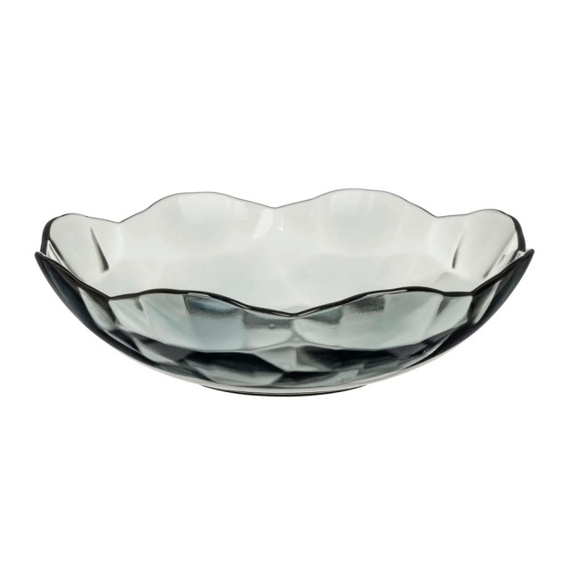 Тарелка глубокая IdiLand Black diamond стеклянная 19 см