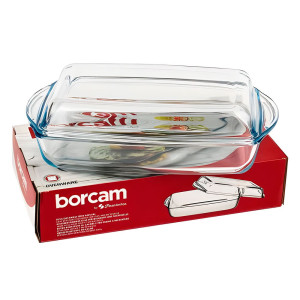 Кастрюля Borcam 59019 1017144 с крышкой прямоугольная 1.5 л