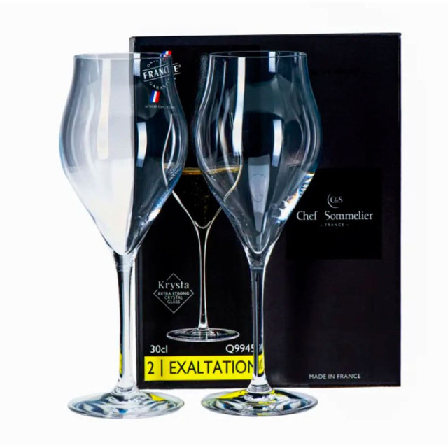 Набор бокалов для игристого вина Luminarc Exaltation Q9945 код 281510 стеклянных 300 мл 2 шт
