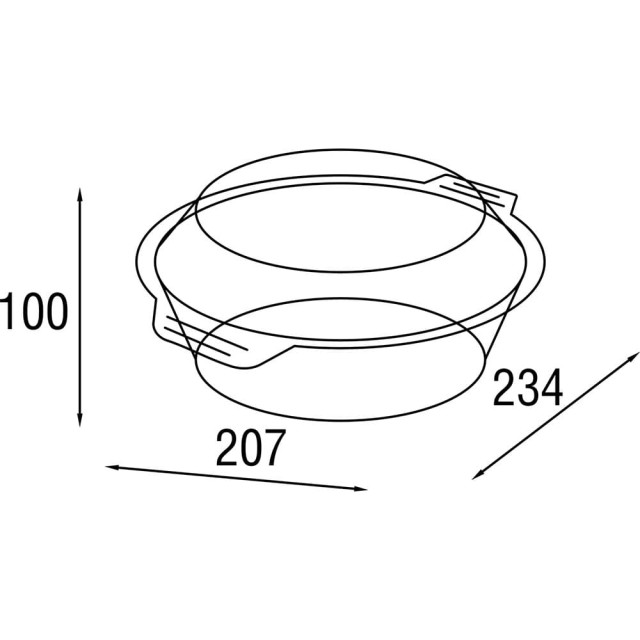 Кастрюля Perfecto Linea 11-150010 из жаропрочного стекла с крышкой 1.5 л
