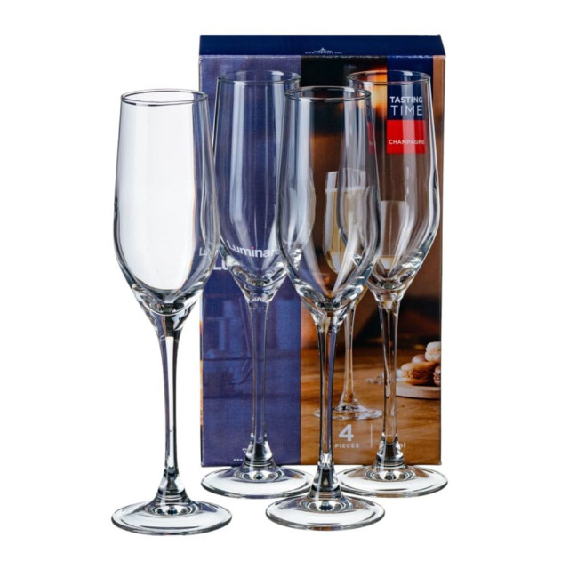 Набор бокалов для шампанского Luminarc Tasting time. Champagne стеклянных 160 мл 4 шт