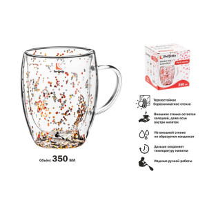 Кружка Perfecto Linea Party 30-135002 стеклянная с двойными стенками 350 мл