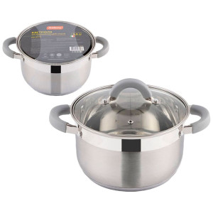 Кастрюля Mallony Felicita 009388 из нержавеющей стали с крышкой 3.9 л