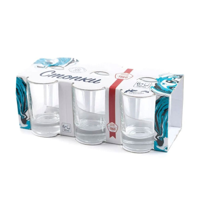 Набор стопок ОСЗ Гладкий 02с1022 У стеклянных 50 мл 6 шт