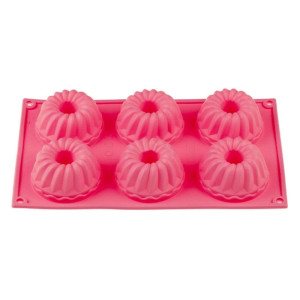 Форма для выпечки Perfecto Linea Fruit Dove 20-003729 силиконовая прямоугольная на 6 кексов 28.5*17.5*4 см