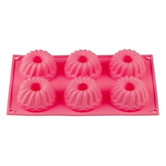 Форма для выпечки Perfecto Linea Fruit Dove 20-003729 силиконовая прямоугольная на 6 кексов 28.5*17.5*4 см