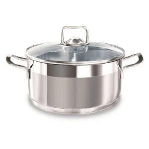 Кастрюля Hascevher Anett ЗТТСКК0320023 со стеклянной крышкой нержавеющая сталь 3 л