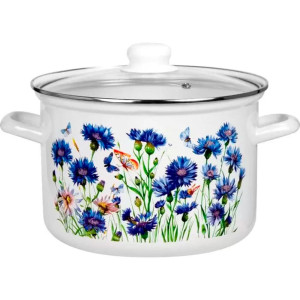 Кастрюля Лысьвенские эмали Васильки С-1618 САП2/4ЭК 6 л